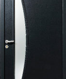 Porte entree acier noir