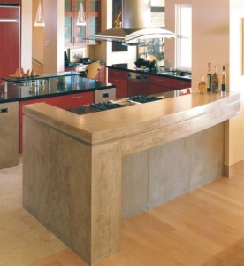 meuble en beton pour la deco interieur cuisine